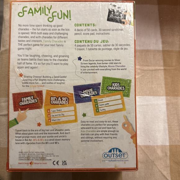 Outset Media Charades Family 80's 90's Movie Kids Game NEW sealed Cards - Picture 5 of 5